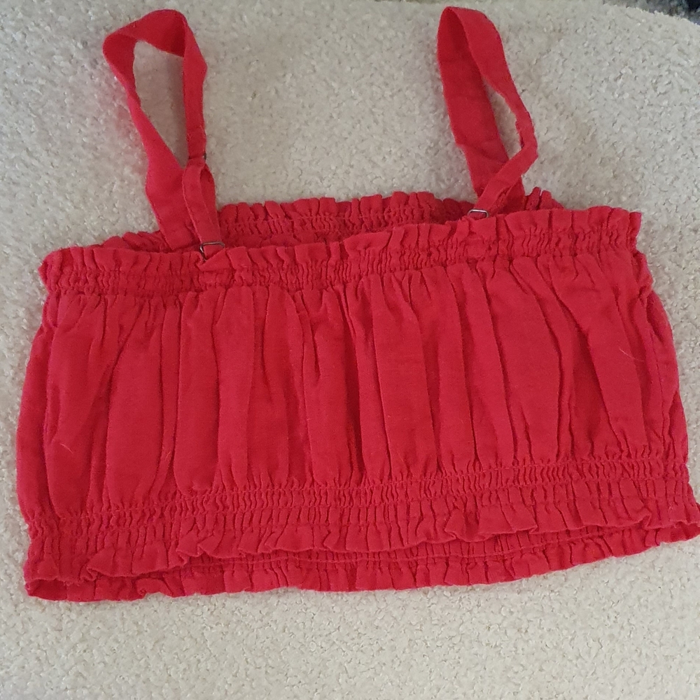 Abercrombie & Fitch Women's Runched Top Pink Cute Vacation Summer